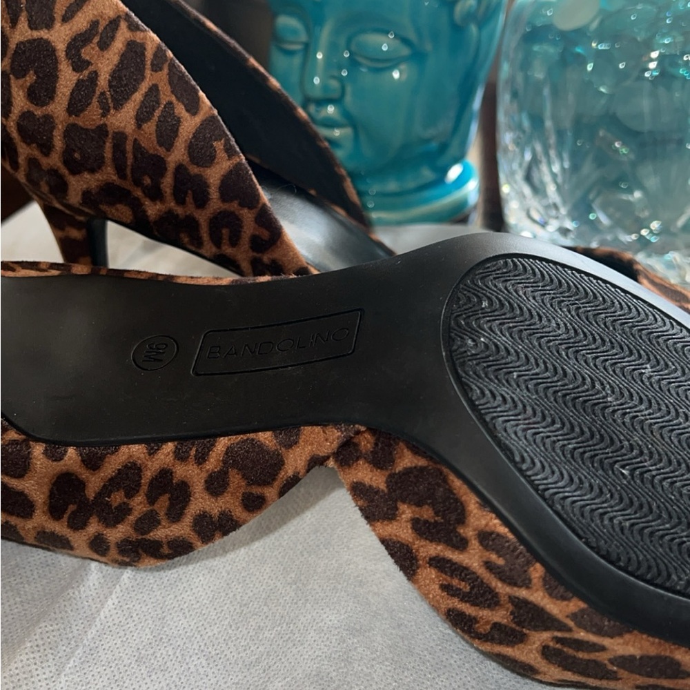 Leopard Print Suede High Heel Pointy Toe Shoes - image 3